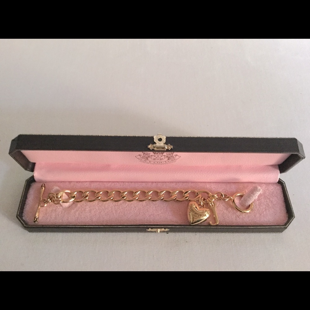 Juicy Couture Gold-tone Heart Chain Bracelet